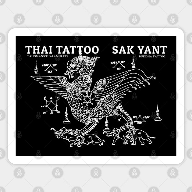 MMA Tattoo Bird Magnet by KewaleeTee